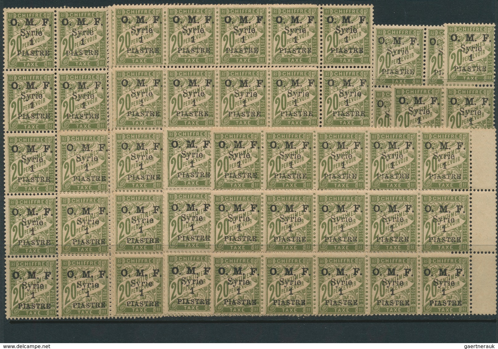 Syrien - Portomarken: 1920/1924, U/m Assortment Of Different Issues, Mainly (larger) Units. Maury 7. - Syrie