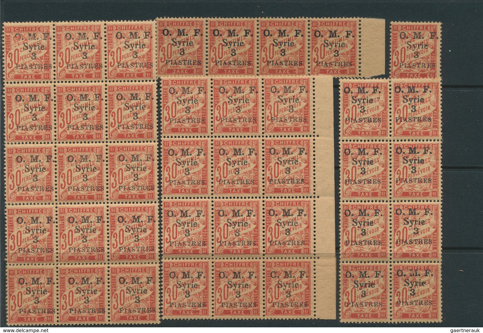 Syrien - Portomarken: 1920/1924, U/m Assortment Of Different Issues, Mainly (larger) Units. Maury 7. - Syrie