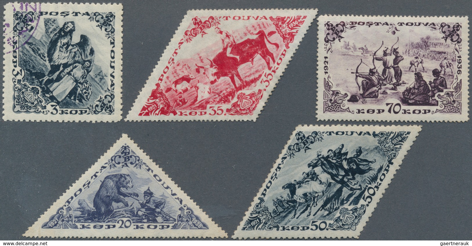 Tannu-Tuwa: 1925/68 (ca.), Mint And Used On Pages, Also Mongolia (mostly Postwar). - Touva