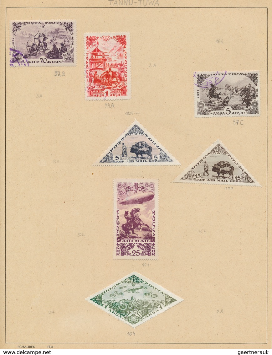 Tannu-Tuwa: 1925/68 (ca.), Mint And Used On Pages, Also Mongolia (mostly Postwar). - Touva