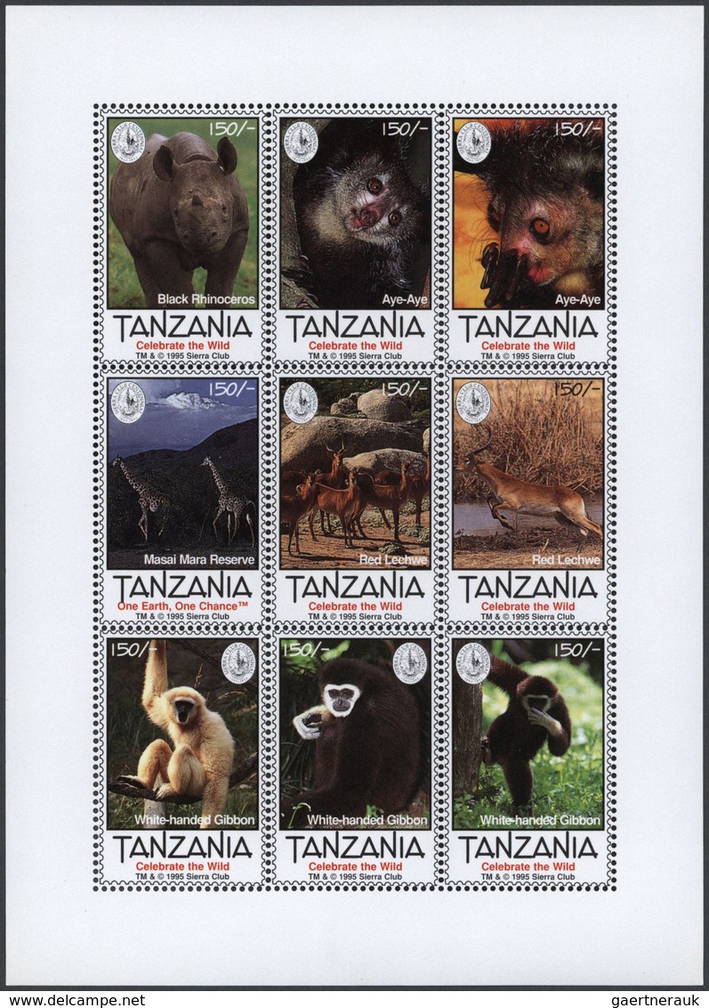 Tansania: 1980s/1990s, Enormous U/m Accumulation Of 6.300 Souvenir Sheets And 5.200 Complete Sets Wi - Kenya, Ouganda & Tanzanie