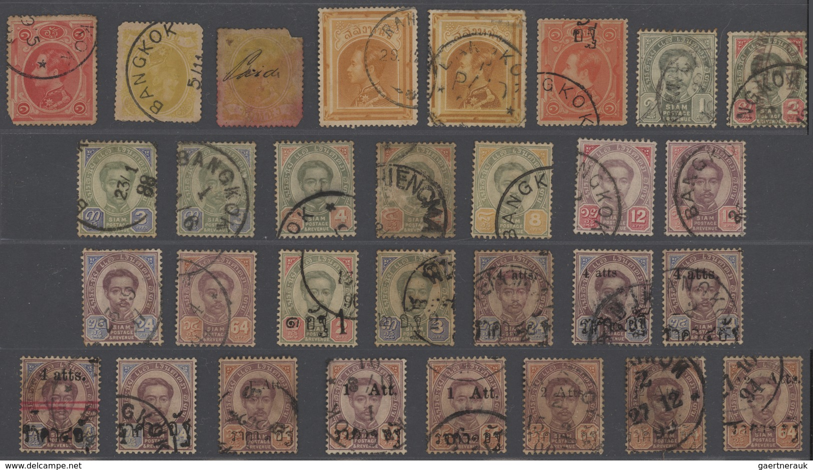 Thailand: 1883/1980, Mostly Used On Large Stockcards (from 1950 In Envelopes), Appr. 550 Copies, Inc - Thaïlande