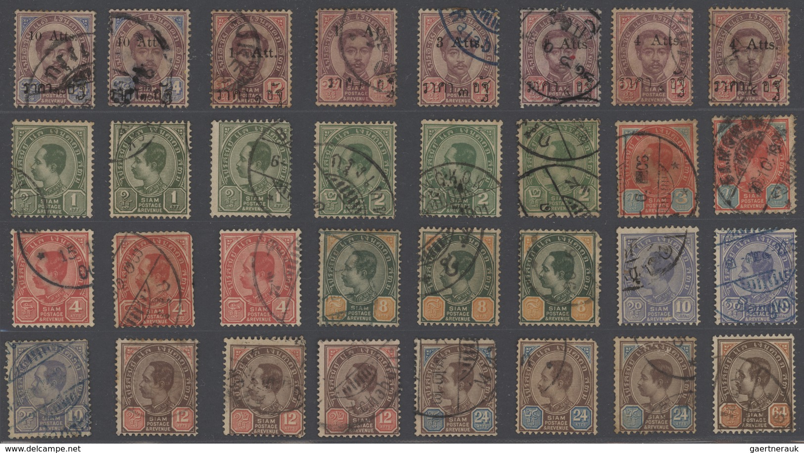 Thailand: 1883/1980, Mostly Used On Large Stockcards (from 1950 In Envelopes), Appr. 550 Copies, Inc - Tailandia