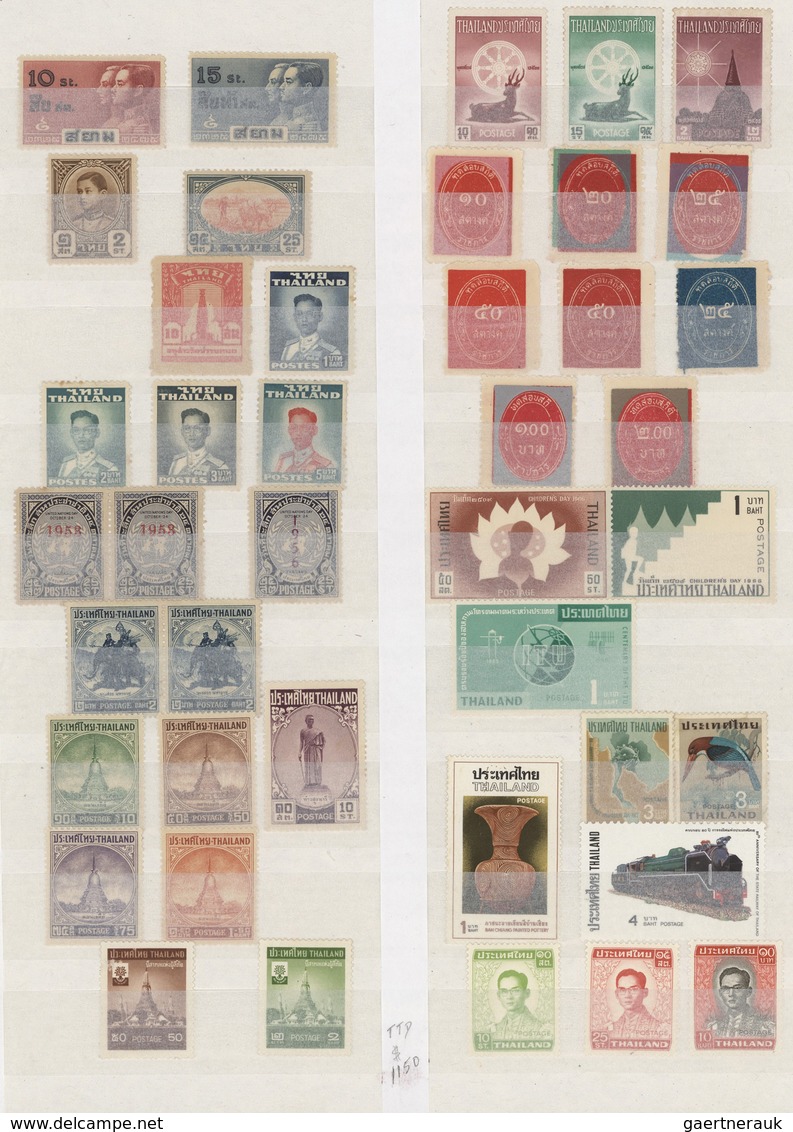 Thailand: 1906/81, Unused Mounted Mint Resp. Used Collection In Stockbook With 1912 Series Used Spec - Tailandia