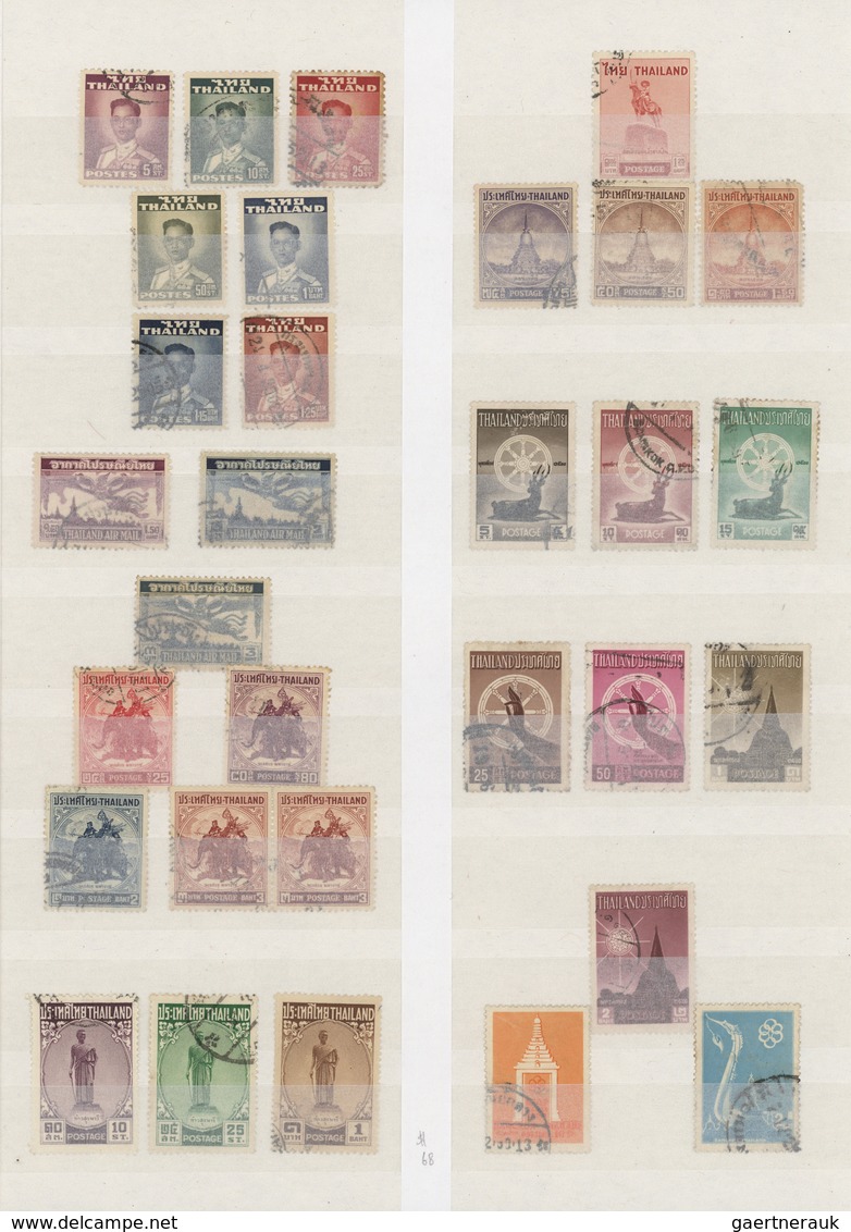 Thailand: 1906/81, unused mounted mint resp. used collection in stockbook with 1912 series used spec