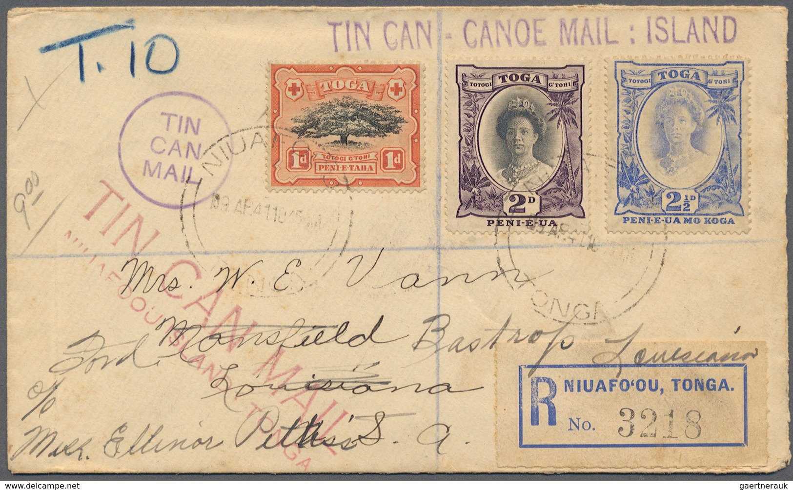 Tonga: 1900/2005, collection of apprx. 400 covers and cards, housed in 4 albums, comprising a surpri