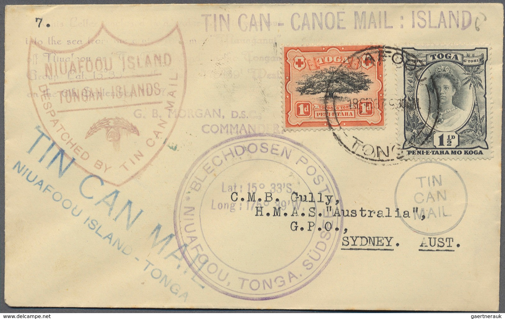 Tonga: 1900/2005, collection of apprx. 400 covers and cards, housed in 4 albums, comprising a surpri