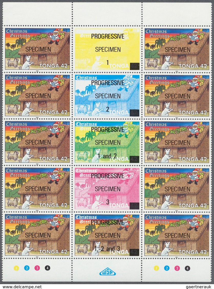 Tonga: 1943/2000, U/m Collection Of Approx. 1.700 Specialities Like Specimen Overprints, Imperfs, St - Tonga (...-1970)