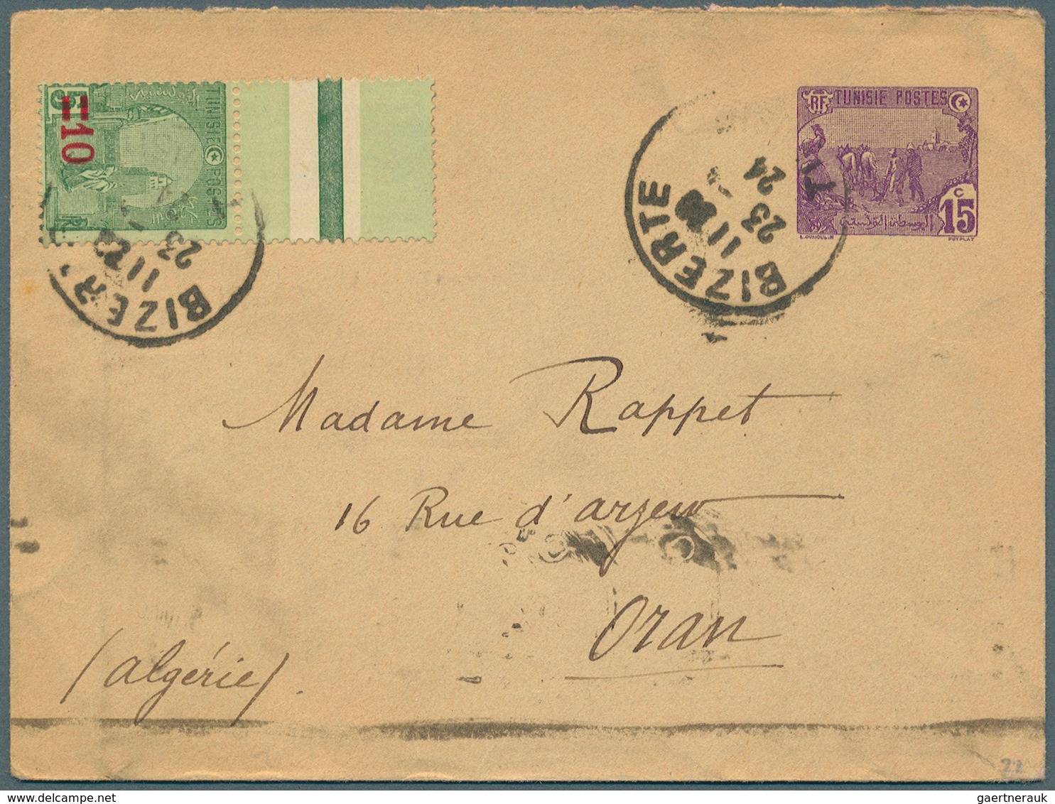 Tunesien: 1854 - 1965, over 230 covers, PPC and postal stationery's including two franked covers of