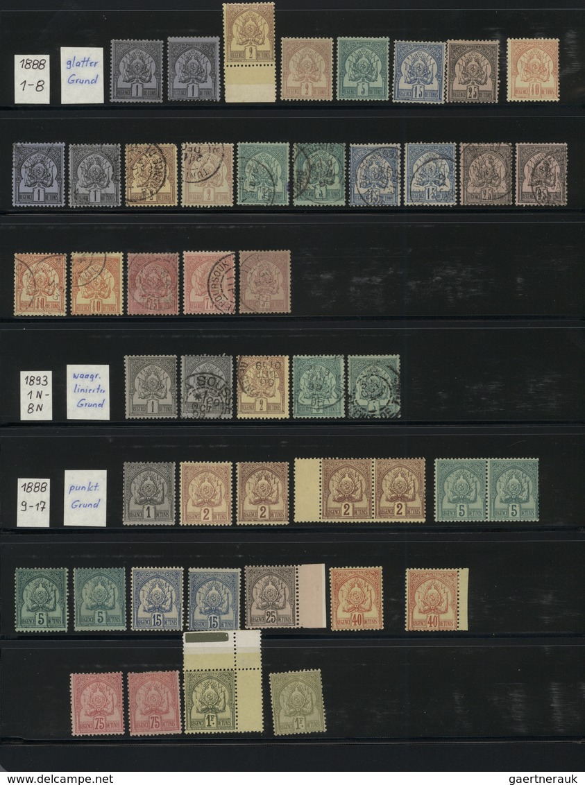 Tunesien: 1864/1980 (ca.), comprehensive collection from early issues with plenty of interesting mat