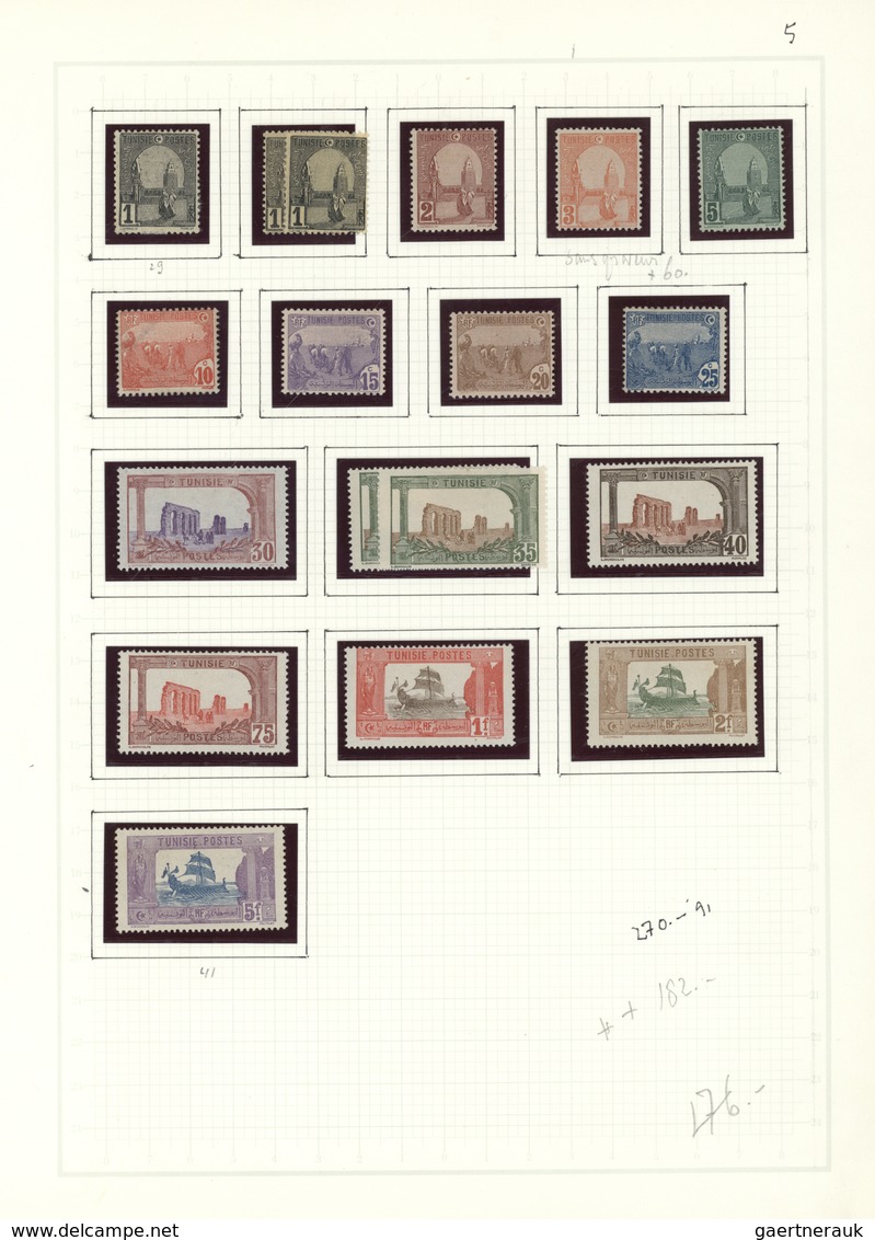 Tunesien: 1883/1967, Mainly Mint Collection In A Binder On Album Pages, Well Collected Throughout An - Cartas & Documentos
