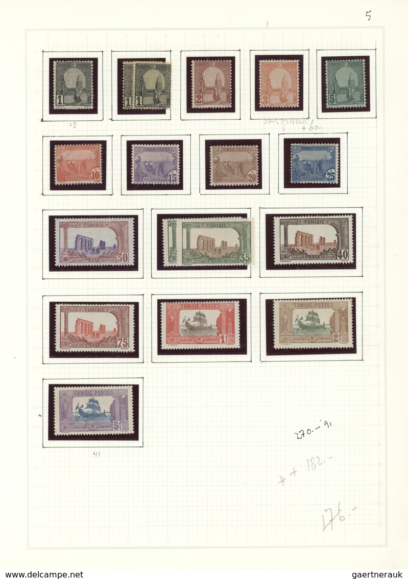 Tunesien: 1883/1967, Mainly Mint Collection In A Binder On Album Pages, Well Collected Throughout An - Lettres & Documents