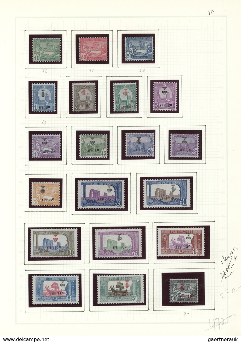 Tunesien: 1883/1967, Mainly Mint Collection In A Binder On Album Pages, Well Collected Throughout An - Lettres & Documents