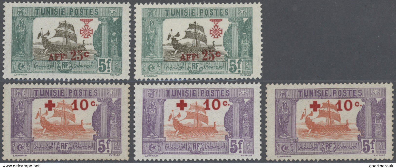 Tunesien: 1890/1980 (ca.), Comprehensive Accumulation Of Several Hundred Stamps Incl. Many Units, Ma - Lettres & Documents