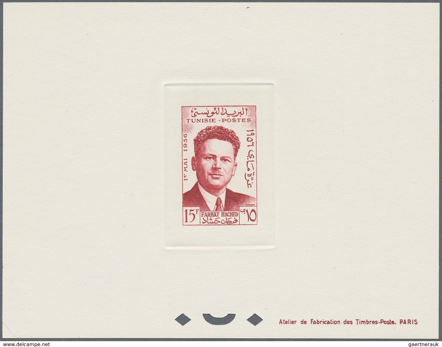 Tunesien: 1890-1975, 132 Epreuve De Luxe Including Sunk Die Proofs, Two Very Scarce First Issue Proo - Cartas & Documentos