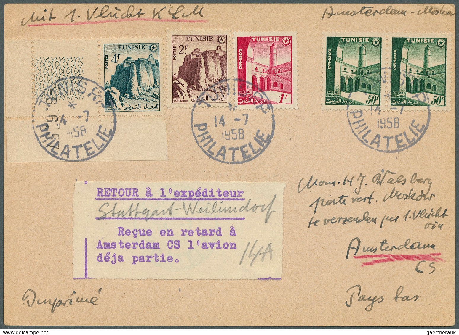 Tunesien: 1899/2005, Accumulation Of Nearly 180 Covers/cards, Mainly Commercial Mail, Comprising A V - Cartas & Documentos