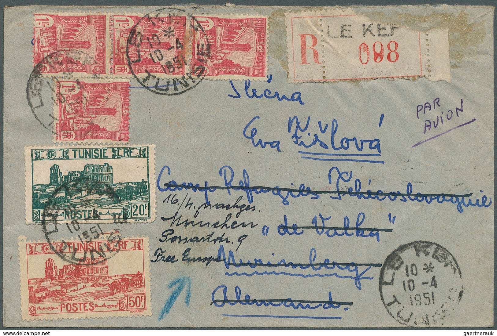 Tunesien: 1899/2005, accumulation of nearly 180 covers/cards, mainly commercial mail, comprising a v