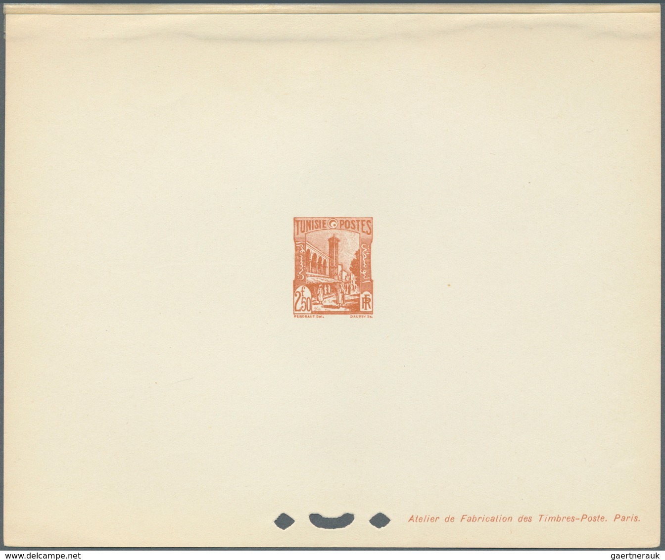 Tunesien: 1940/1948, Definitives "Views Of Tunisia", Design "Halfaouine Mosque", Group Of 17 Epreuve - Lettres & Documents