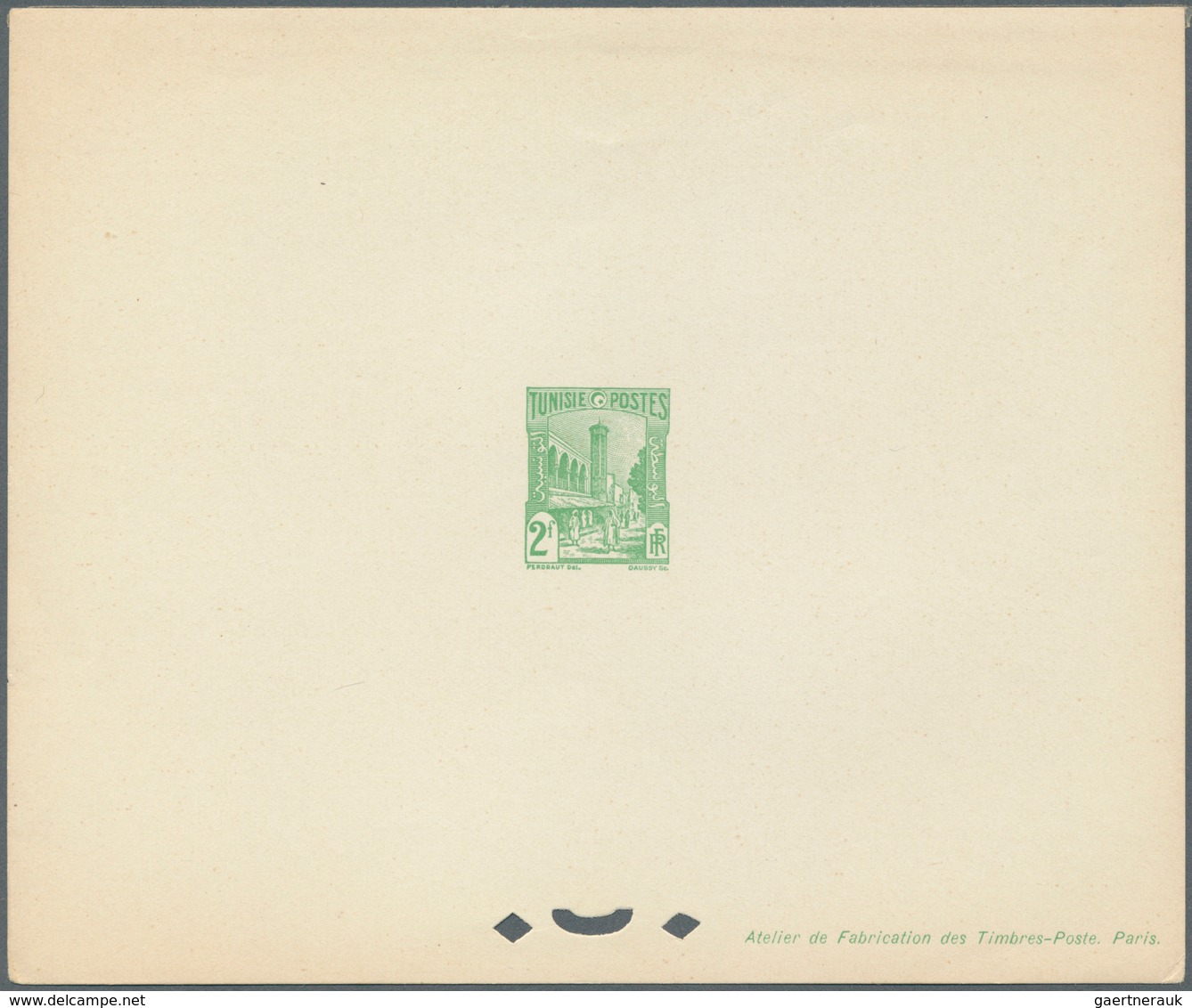 Tunesien: 1940/1948, Definitives "Views Of Tunisia", Design "Halfaouine Mosque", Group Of 17 Epreuve - Cartas & Documentos