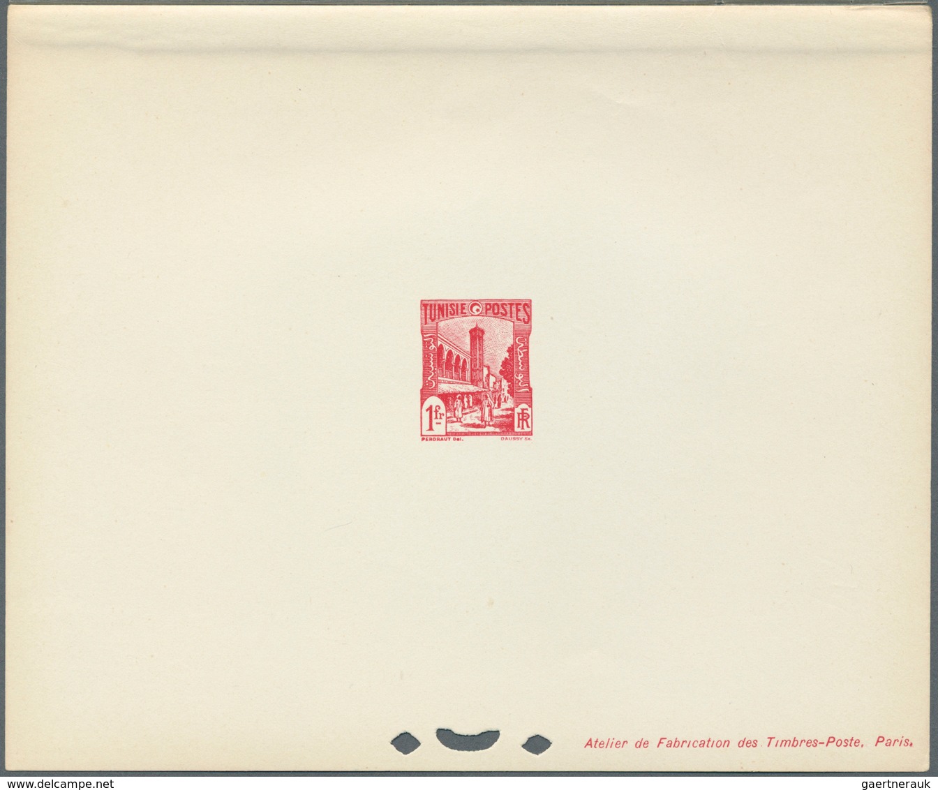 Tunesien: 1940/1948, Definitives "Views of Tunisia", design "Halfaouine Mosque", group of 17 epreuve