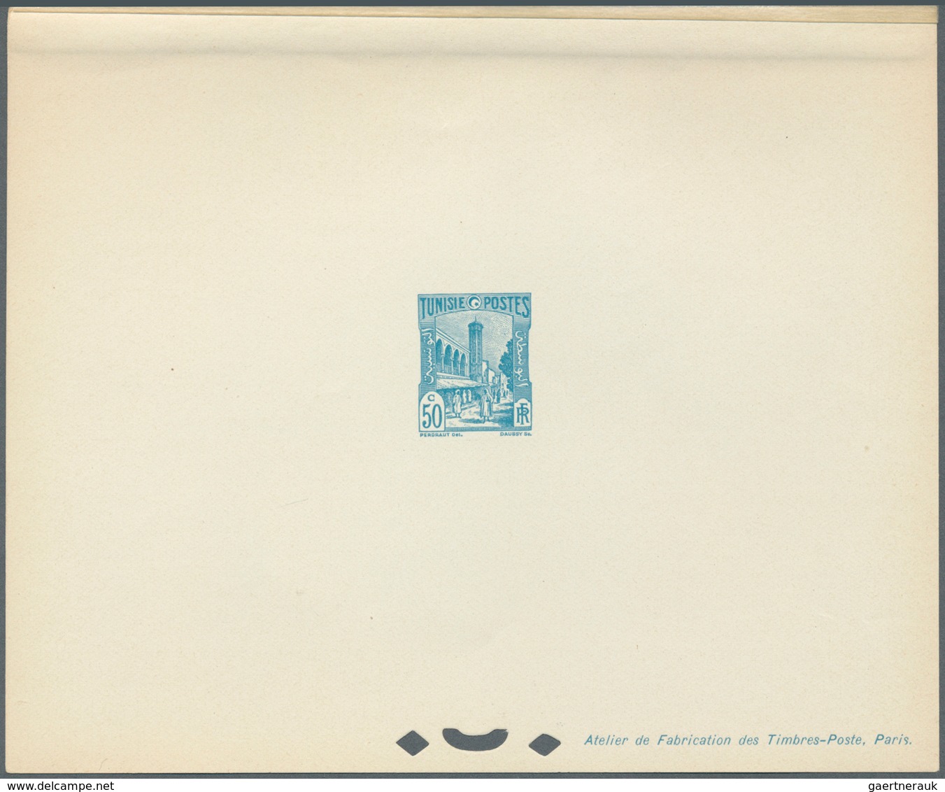 Tunesien: 1940/1948, Definitives "Views of Tunisia", design "Halfaouine Mosque", group of 17 epreuve