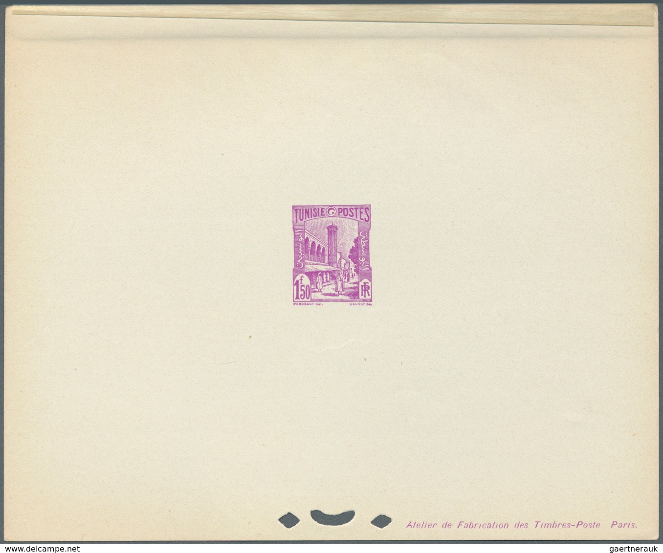 Tunesien: 1940/1948, Definitives "Views of Tunisia", design "Halfaouine Mosque", group of 17 epreuve