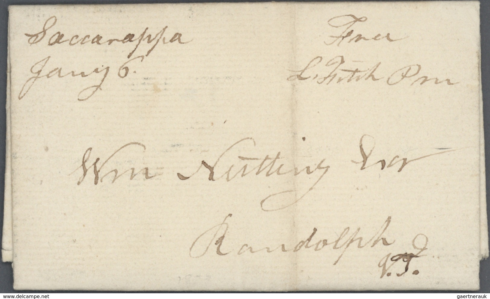 Vereinigte Staaten Von Amerika: 1814-50, 41 Prefilatelic Folded Envelopes Showing Many Different Sma - Lettres & Documents