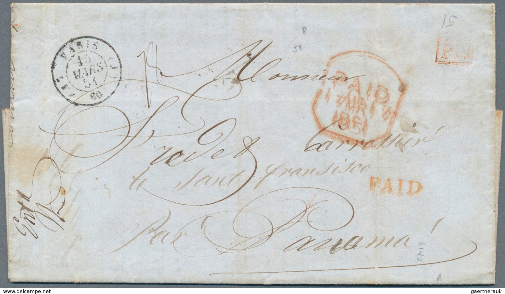 Vereinigte Staaten von Amerika: 1851/1880, seven folded letters and one stationery envelope sent fro