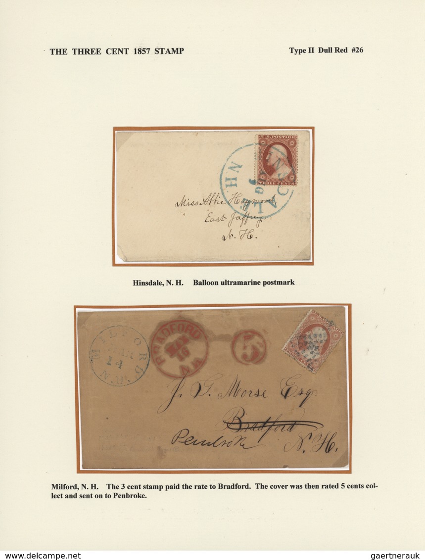 Vereinigte Staaten Von Amerika: 1857: Collection Of More Than 130 Covers Etc. All Franked 'Washingto - Lettres & Documents