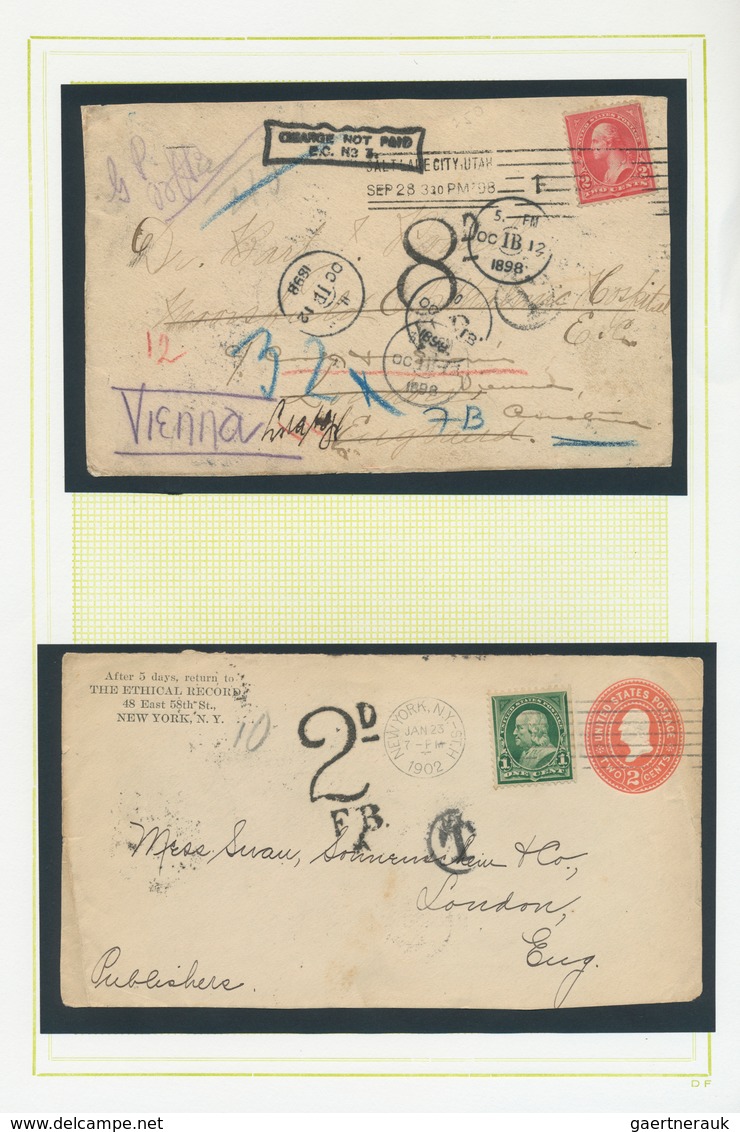 Vereinigte Staaten Von Amerika: 1860/1915 (ca.), Group Of 17 Covers/cards, Varied Condition/postal W - Lettres & Documents