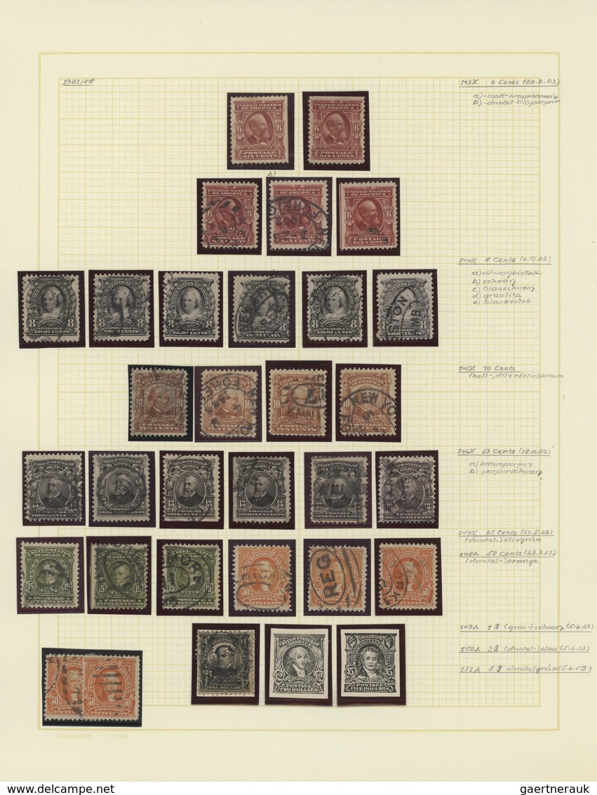 Vereinigte Staaten Von Amerika: 1898/1906, Unused And Canceled Collection Of Stamps, Postal Statione - Lettres & Documents