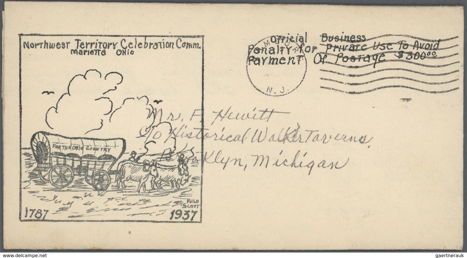 Vereinigte Staaten Von Amerika: 1937-38, 58 Folded Envelopes Showing "North West Territory Celebrati - Lettres & Documents