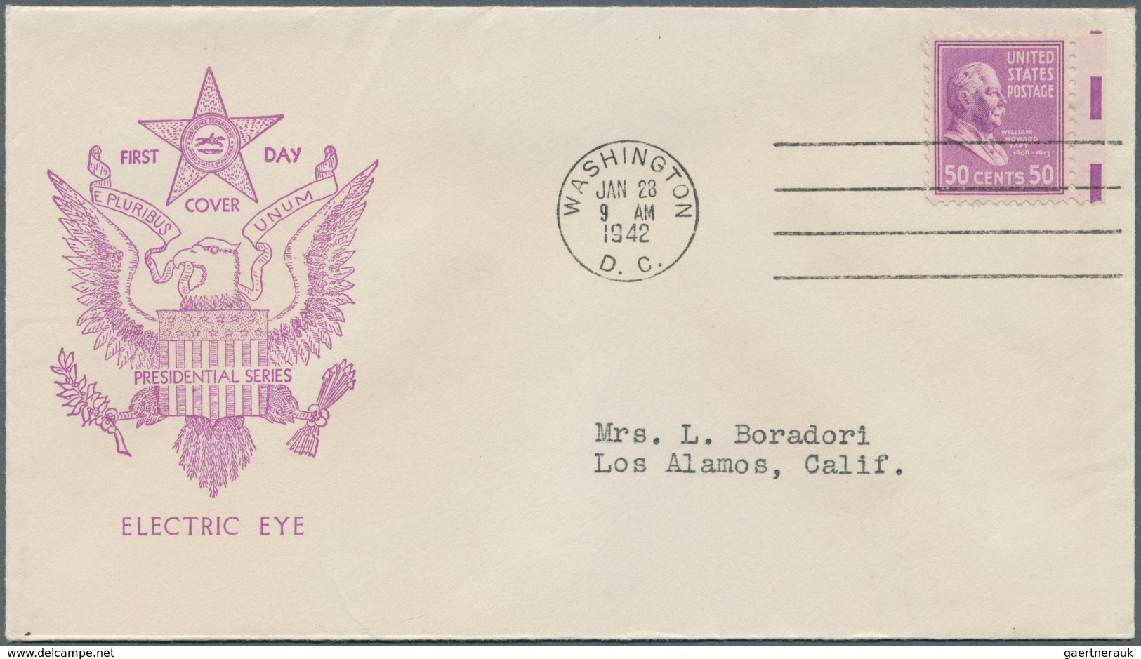 Vereinigte Staaten von Amerika: 1941/1942: 116 good FDC, many Plate Blocks, all FDC are with Borders