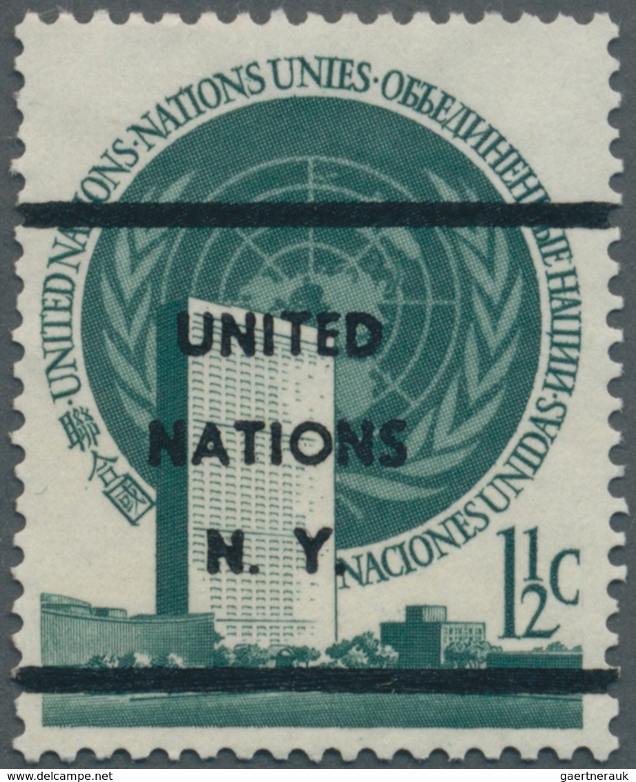 Vereinte Nationen - New York: 1951, Definitive Issue 1½c. Blue Green PRECANCELLED ‚UNITED / NATIONS - Otros & Sin Clasificación