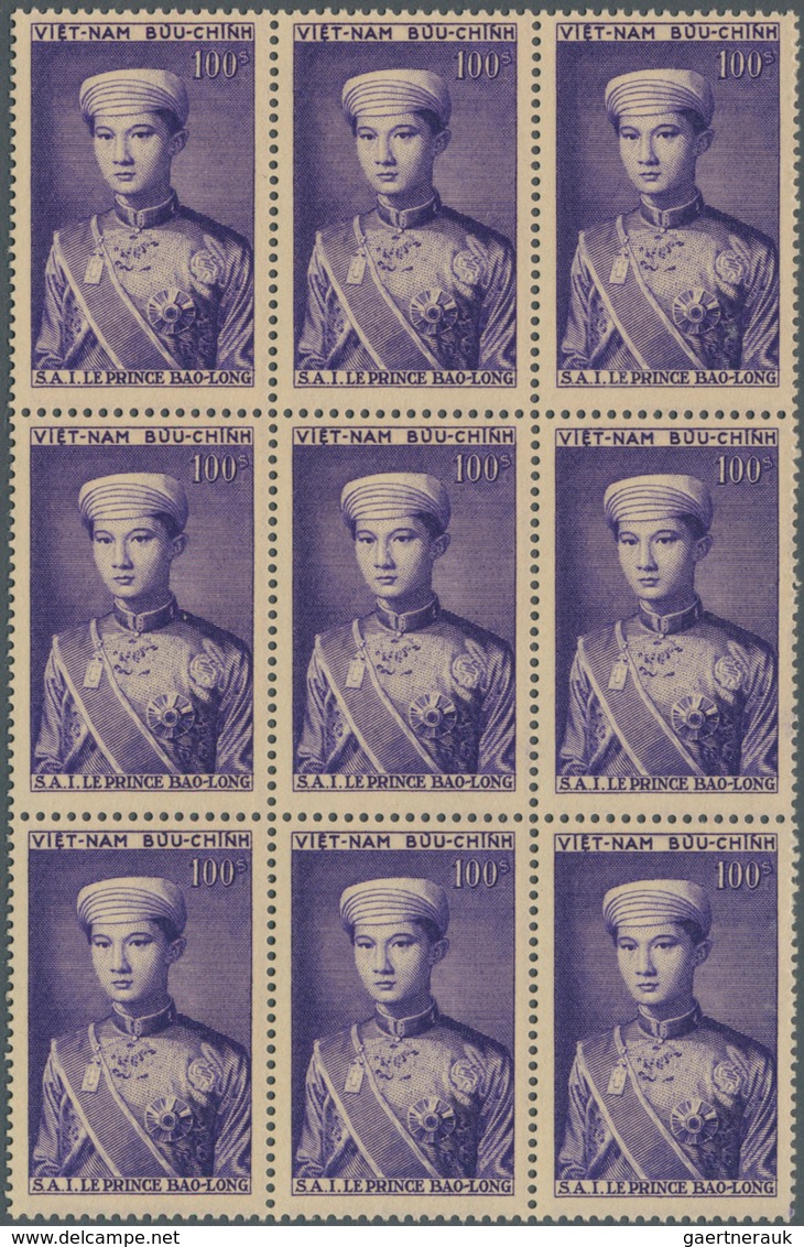 Vietnam-Süd (1951-1975): 1954, Prince Bao Long Complete Set Of Seven 40c. To 100p. In A Lot With Abo - Vietnam