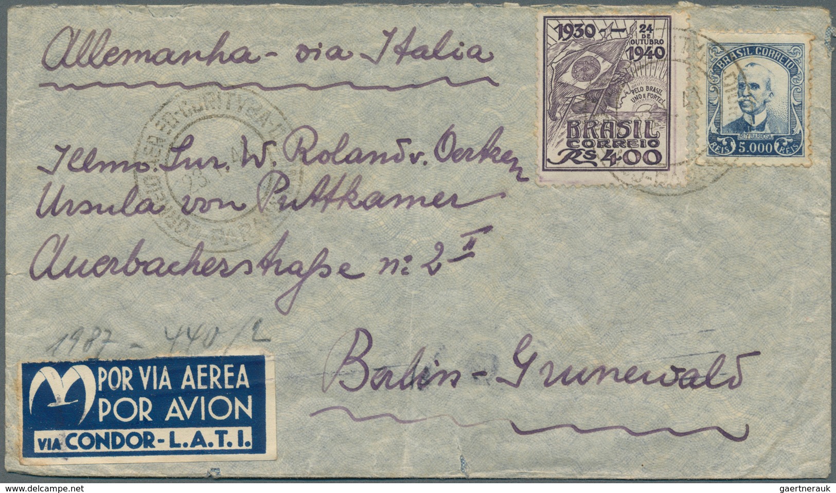 Alle Welt: 1910/58, Covers (11) Inc. China (5), Liechtenstein, Germany/US Catapult Airmail, Lati Cov - Colecciones (sin álbumes)