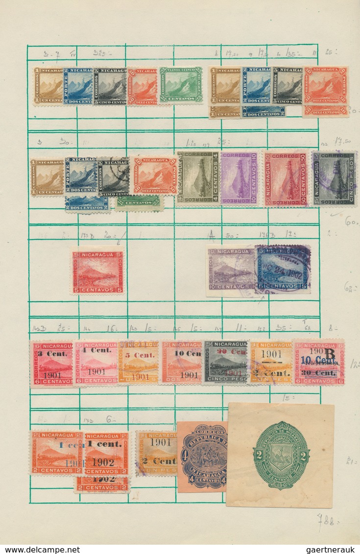 Mittel- Und Südamerika: 1870/1920 (ca.), Central America, Used And Mint Collection On Album Pages Wi - Otros - América