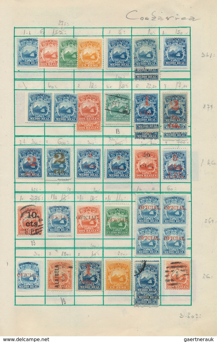 Mittel- Und Südamerika: 1870/1920 (ca.), Central America, Used And Mint Collection On Album Pages Wi - Autres - Amérique