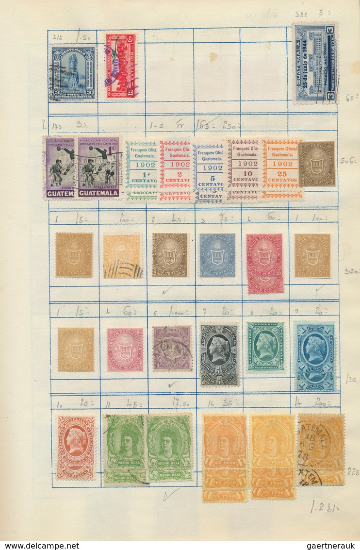 Mittel- Und Südamerika: 1870/1920 (ca.), Central America, Used And Mint Collection On Album Pages Wi - Otros - América