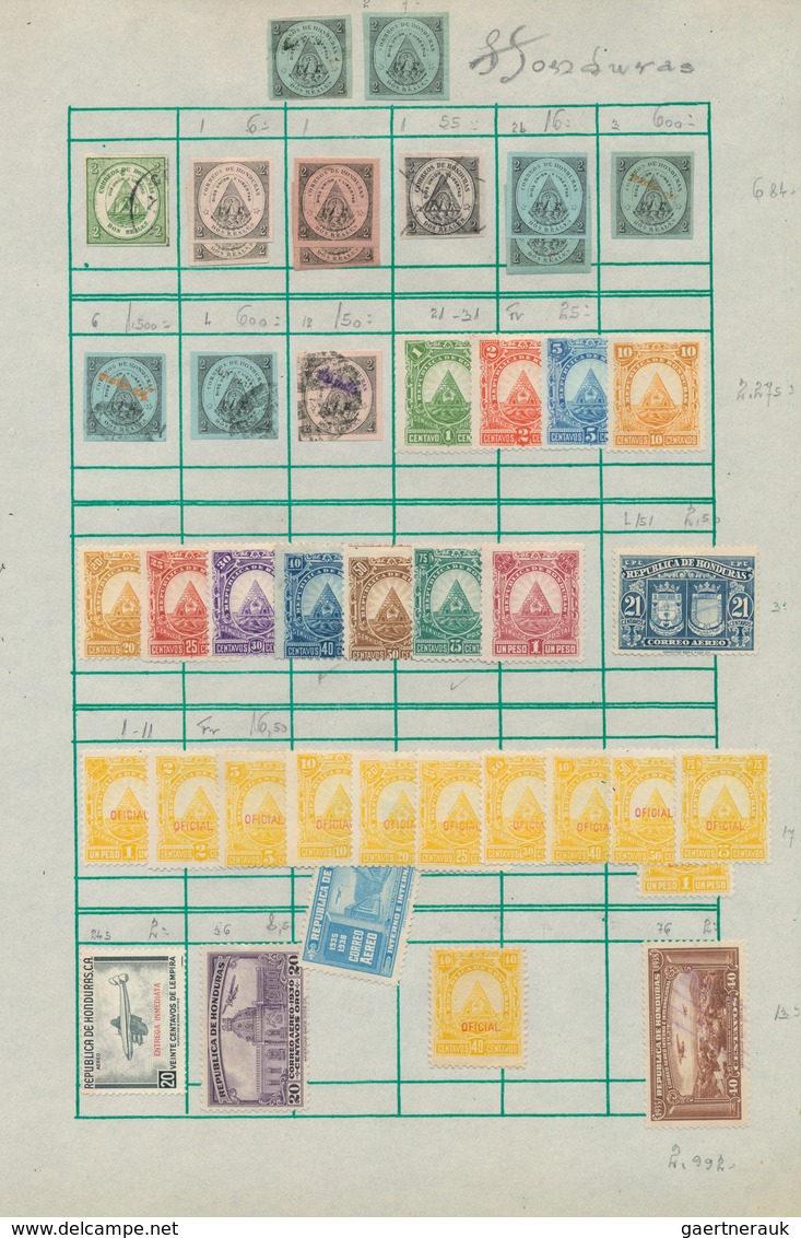 Mittel- Und Südamerika: 1870/1920 (ca.), Central America, Used And Mint Collection On Album Pages Wi - Autres - Amérique