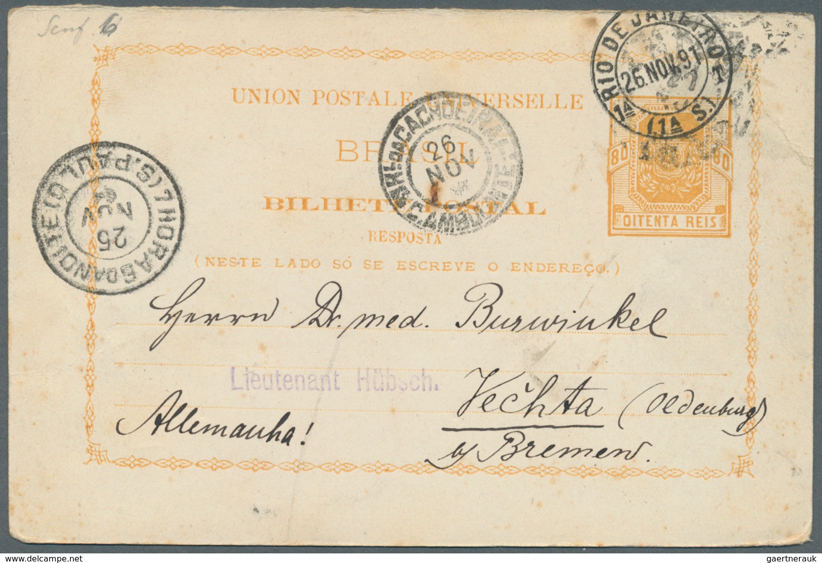 Mittel- Und Südamerika: 1880/1920 (ca.), Nice Lot With Over 450 Postal Stationaries, With Brasil, Gu - Autres - Amérique