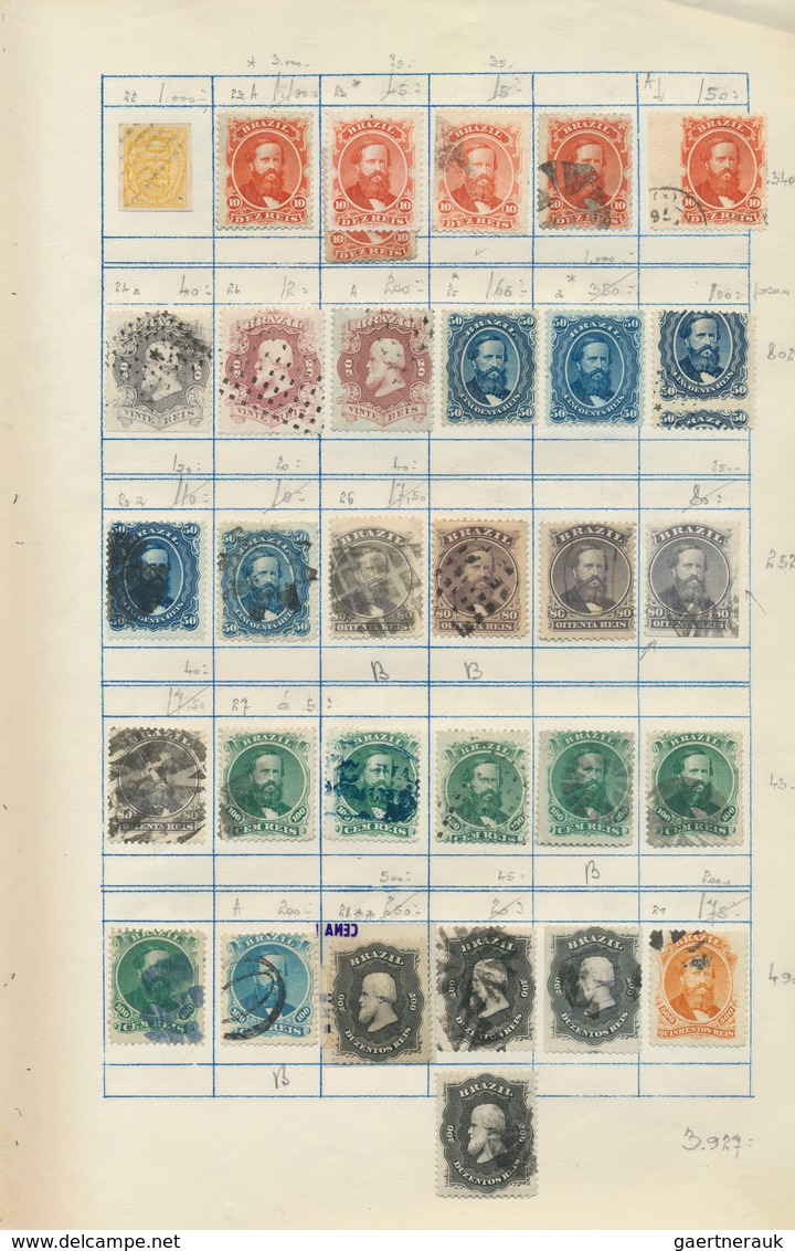 Südamerika: 1843/1960 (ca.), used and mint collection on album pages with main value in the classic