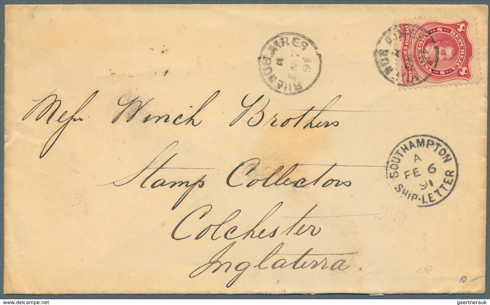 Südamerika: 1875/1970, Lot Of Ca. 250 Letters And Postal Stationery, I.a. Peru 10 C 1875 On Folded L - Autres - Amérique