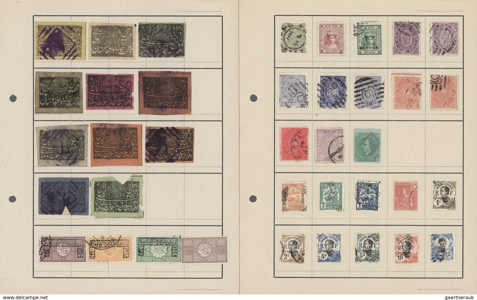 Asien: 1875/1930 (ca.), Mint And Used On Old Approval Pages And In Three Envelopes, Mainly Persia, I - Asia (Other)