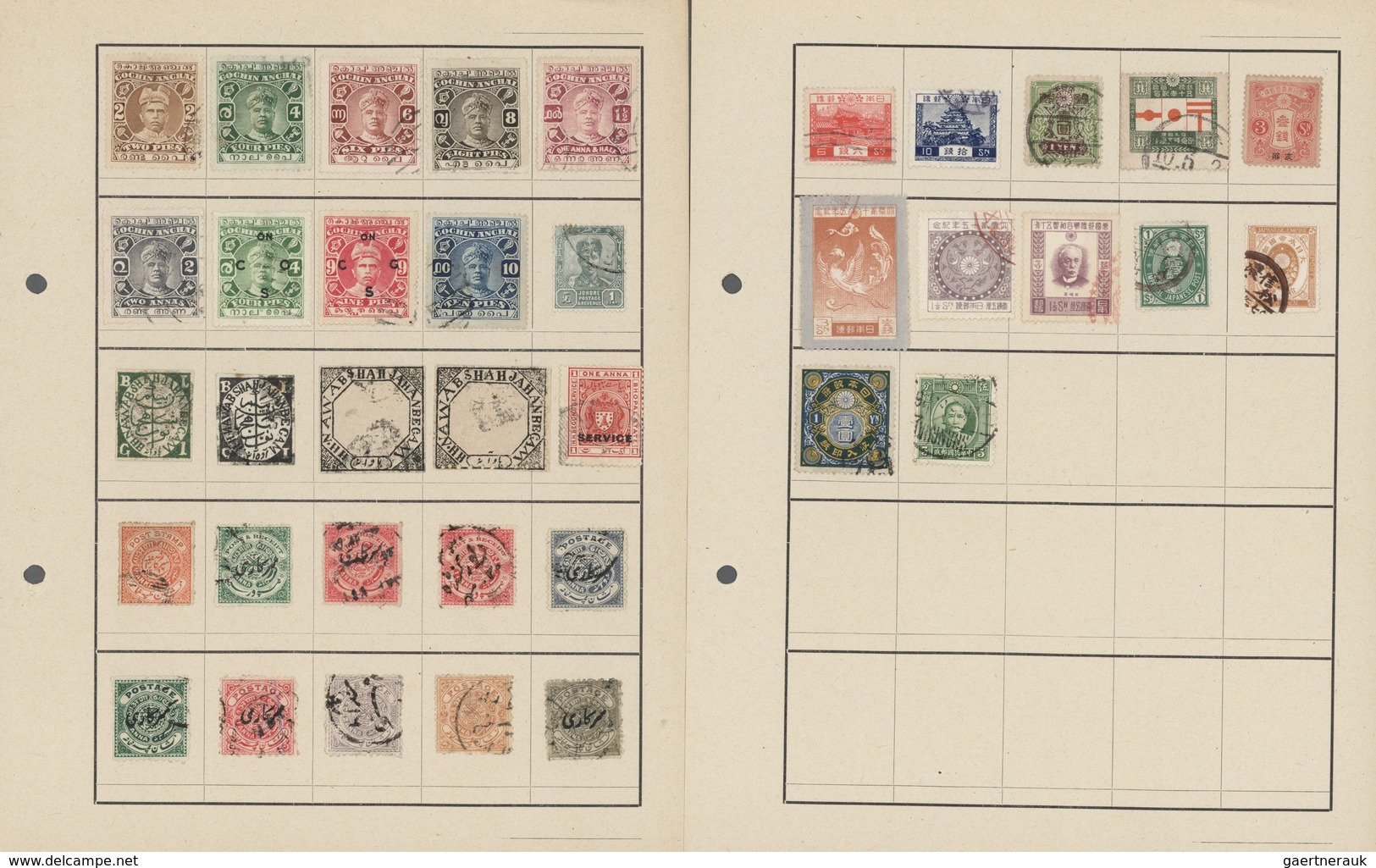 Asien: 1875/1930 (ca.), Mint And Used On Old Approval Pages And In Three Envelopes, Mainly Persia, I - Asia (Other)