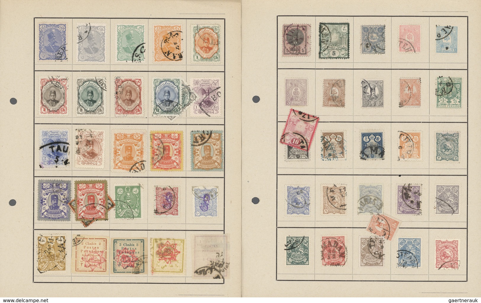 Asien: 1875/1930 (ca.), Mint And Used On Old Approval Pages And In Three Envelopes, Mainly Persia, I - Asia (Other)