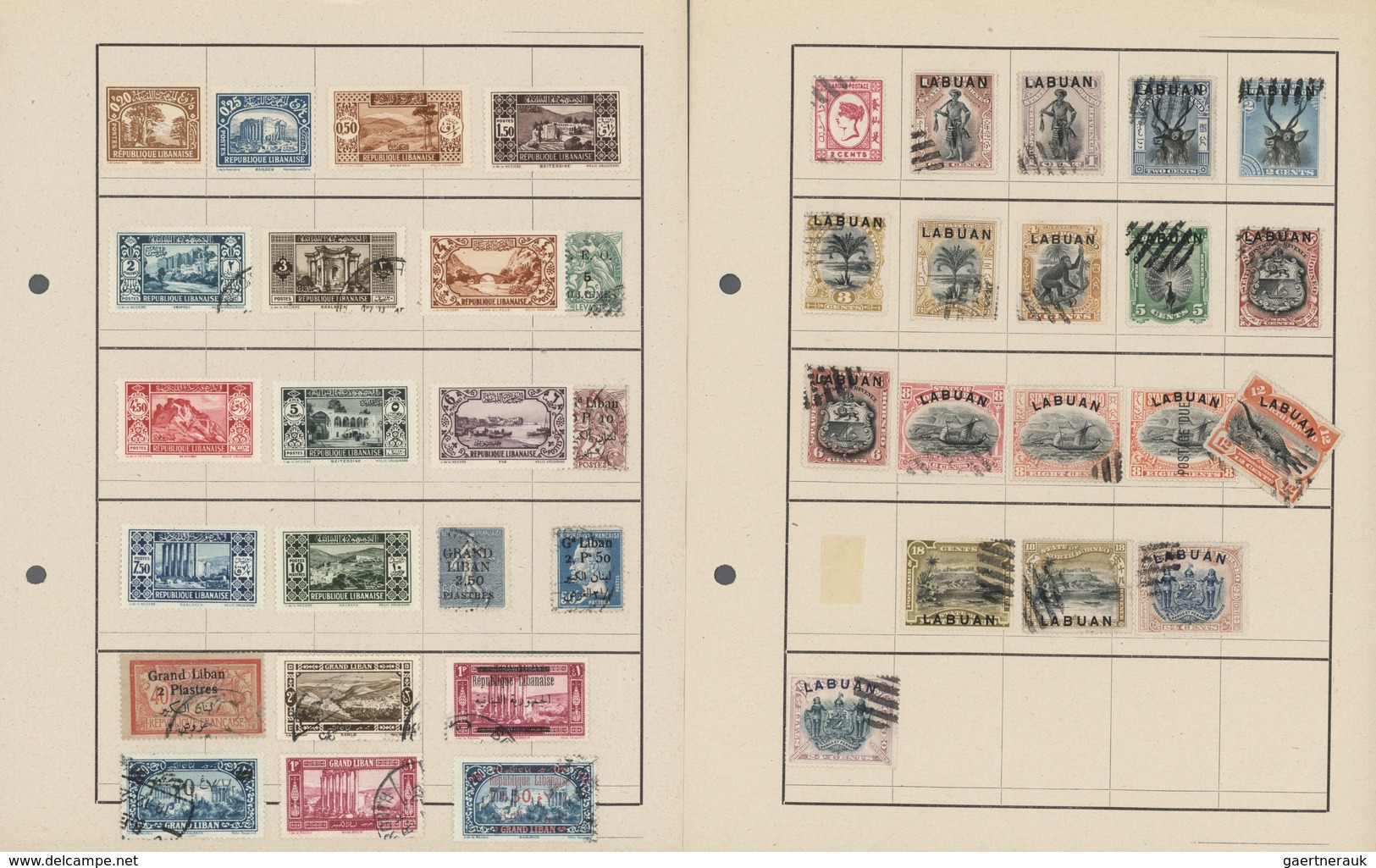 Asien: 1875/1930 (ca.), mint and used on old approval pages and in three envelopes, mainly Persia, I