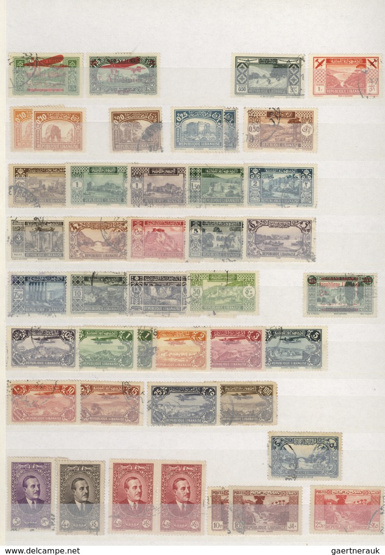 Asien: 1919/2001 (ca.), Iraq, Lebanon, Syria Mint And Used Inc. O.M.F. Ovpts. And S/s In Two Stockbo - Autres - Asie