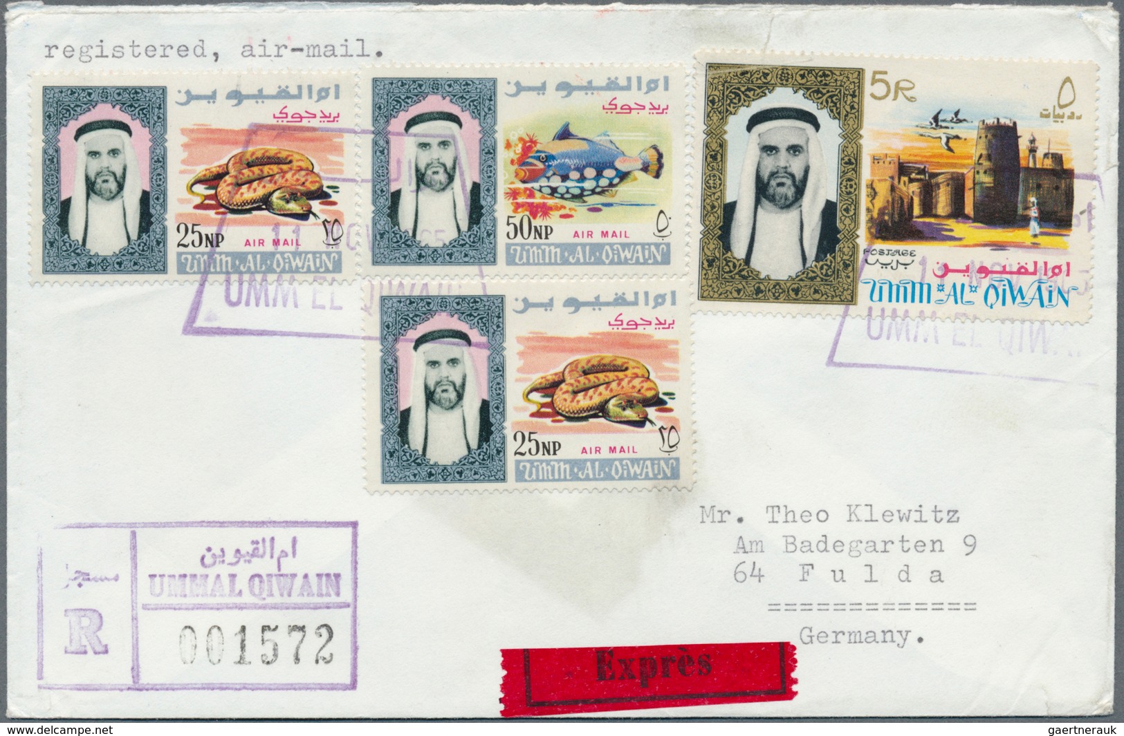 Asien: 1964/1997, Gulf States/Arabian Peninsula, Assortment Of 32 Covers/cards, Comprising E.g. Qata - Autres - Asie