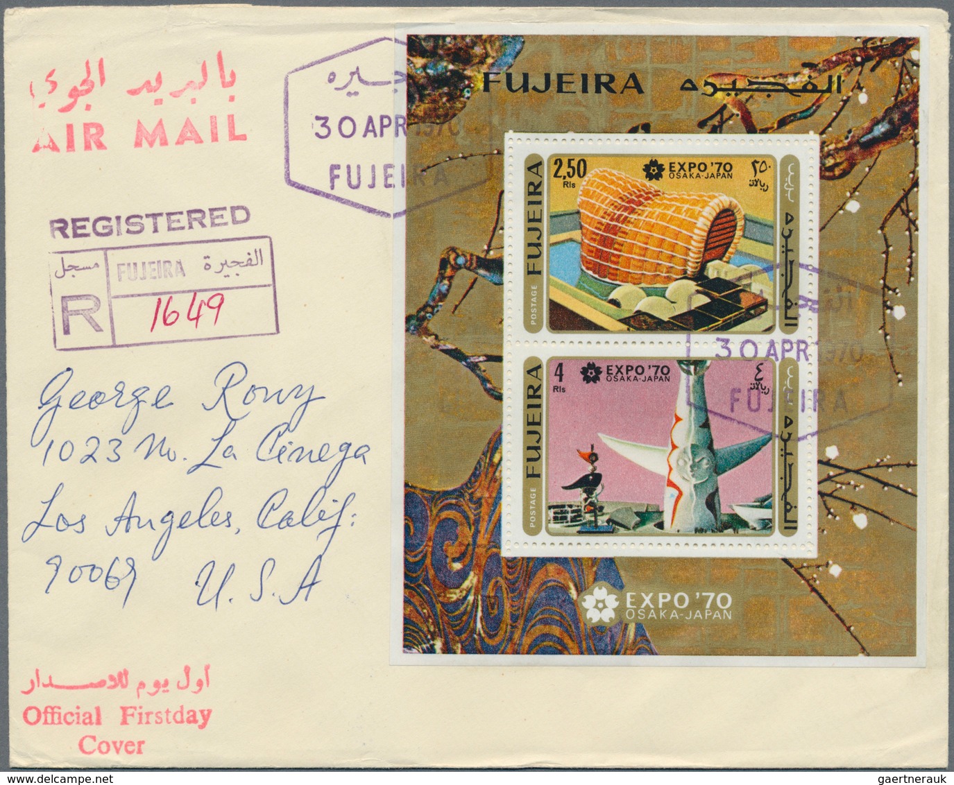 Asien: 1964/1997, Gulf states/Arabian Peninsula, assortment of 32 covers/cards, comprising e.g. Qata